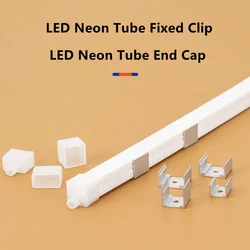 LED Neon Tube Fixed Clip Tube End Cap Flexible LED Strip Light Silica Gel Soft Lamp Tube Holder Tube End Plug With Hole/No Hole