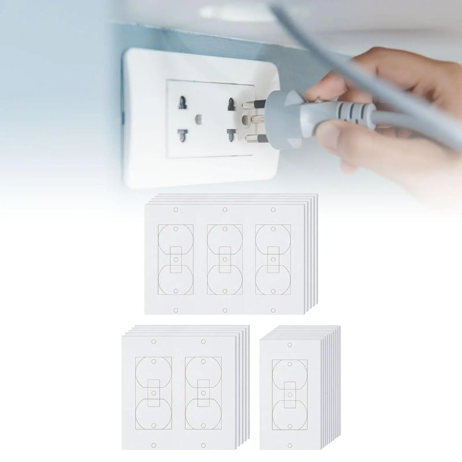 20x Wall Plate Outlet Sealers Insulating Switch Sealers for Wall Apartment