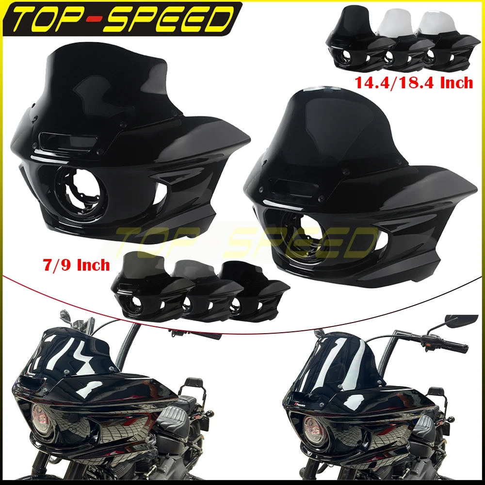 

Motorcycle Headlight Fairing Windscreen Front Cowl For Harley Softail Street Bob FXBB FXBBS Standard FXST Low Rider FXLR FXLRS