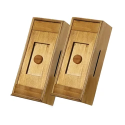 현금 선물을위한 2PCS 돈 퍼즐 상자 성인과 어린이 숨겨진 구획이있는 매직 카드 케이스 홀더 크리스마스 생일 선물