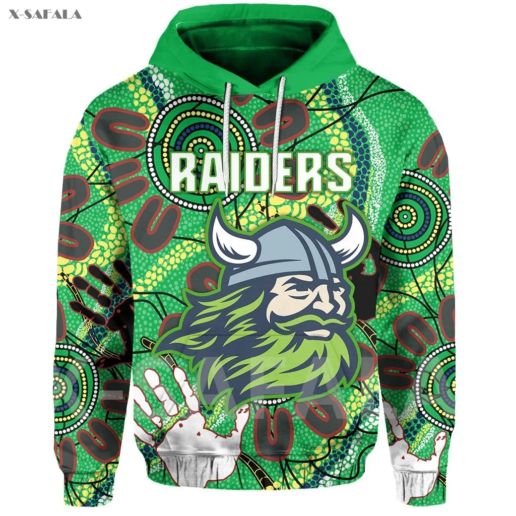 

Australia Rugby Raider Indigenous 3D Printed Hoodie Man Child Kids Outwear Zipper Pullover Sweatshirt Casual Coat Rugby Gift