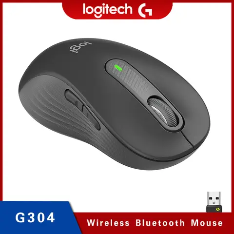 Ratón inalámbrico Bluetooth Logitech M650 L de tamaño completo, para manos de gran tamaño, clics silenciosos para PC/Mac/multidispositivo/Chromebook