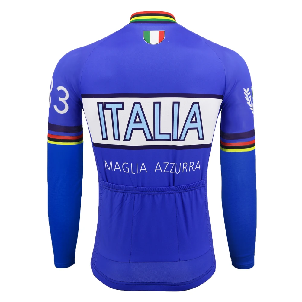 ITALIA  FRANCE HOLLAND Retro Cycling Jersey Long Sleeve Winter Fleece And No Fleece Classic Bike Clothing Maillot Ciclismo