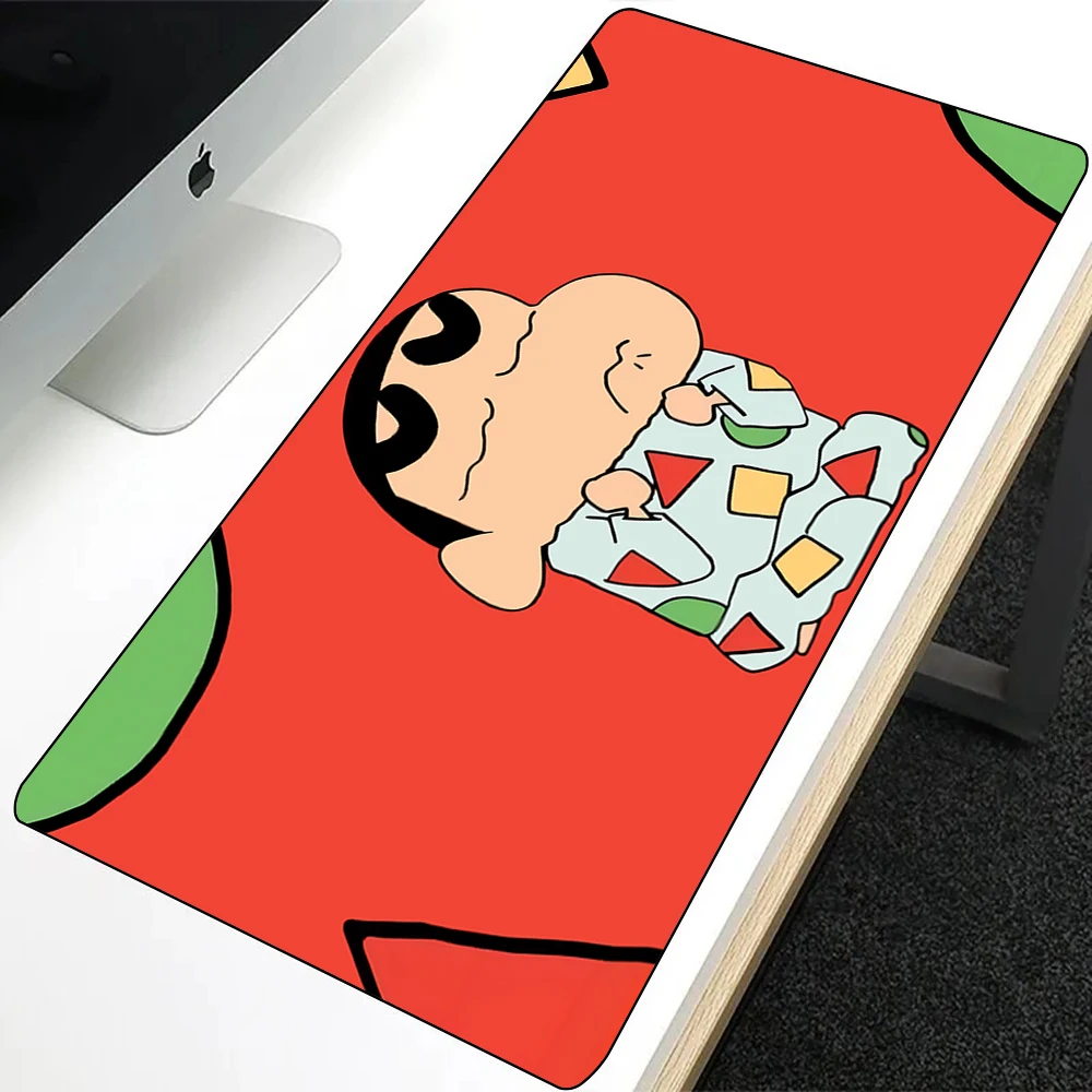 Crayon S-ShinS-c-c-hans Mousepad HD Baskı Bilgisayar Oyuncular Kilitleme Kenar kaymaz Mouse Pad XXL90x40cm Klavye PC Masa Pedi