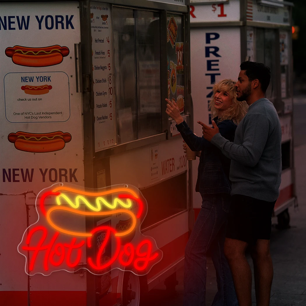 هوت دوج السوبر مشرق 5 فولت LED النيون تسجيل مطعم الوجبات السريعة متجر الحفلات المطبخ ديكور الحائط ضوء الليل هدية فريدة من نوعها #2