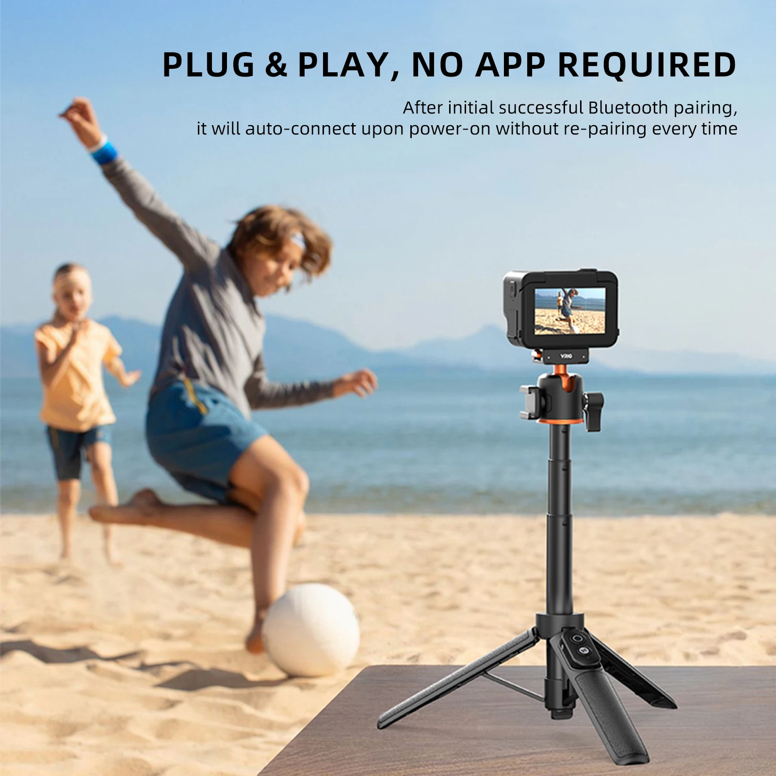 VRIG 360 ° Kugelkopf Magnetischer Selfie-Stick Stativ für Insta360 Ace Pro 2/ Ace Pro/ X5 Bluetooth-Kamera Stativ für Vlog Live-Video – Detail 7