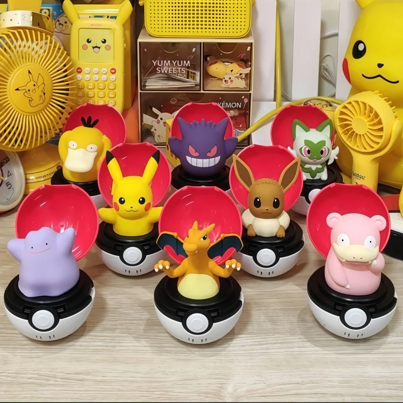 

Takara Tomy Pokemon Squishy Pop Poke Ball Squeeze Sound Toy Figure Pikachu Eevee Gengar Psyduck Desktop Ornament For Collectors