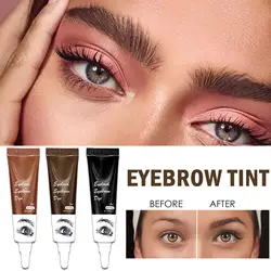 Professional Henna Eyelash Eyebrow Dye Tint 15-minute Fast Tint Easy Dye Gel Eyelash Brown Black Color Tint Kit Eyebrow Make Up