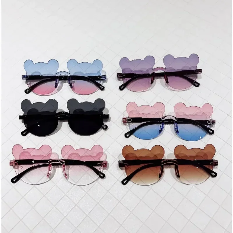 Children and girls sunglasses Baby glasses spring and summer boy sunshade mirror UV protection cute bear hot sale