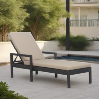 Luxury Modern Garden Furniture Patio Outdoor Arm Lounge Chair Rattan Sun Recliner Lounger Sunbed for Pool Beach Hotel and Garden