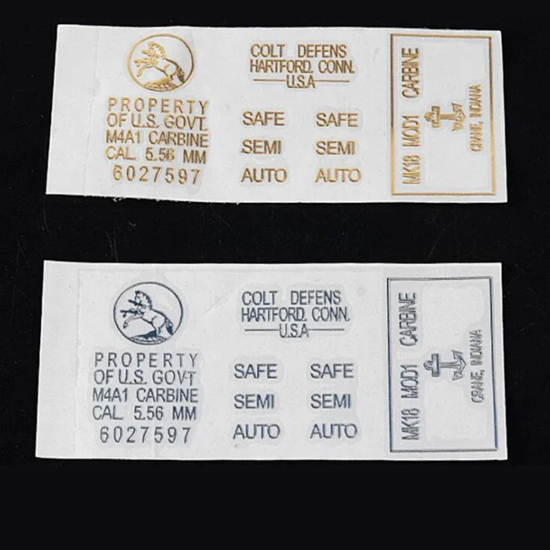 Pegatina metálica para Gel Blaster M4A1 – Accesorio cuerpo - imagen 3
