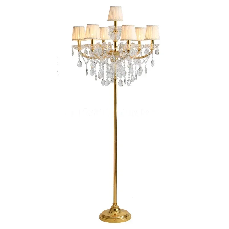 Scandinavische moderne luxe kristallen tafellamp binnenverlichting Amerikaanse woonkamer decor tafellamp slaapkamer nachtkastje gouden vloerlamp