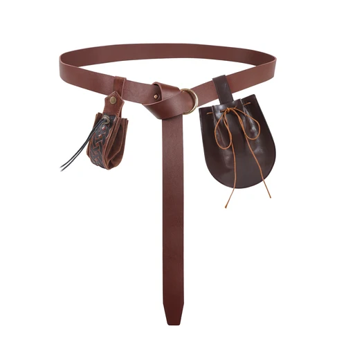 Cinturón Medieval de cuero PU para hombre y mujer, conjunto de armadura de cinturón vikingo Retro en relieve, pretina de caballero renacentista, accesorios de Cosplay de pirata
