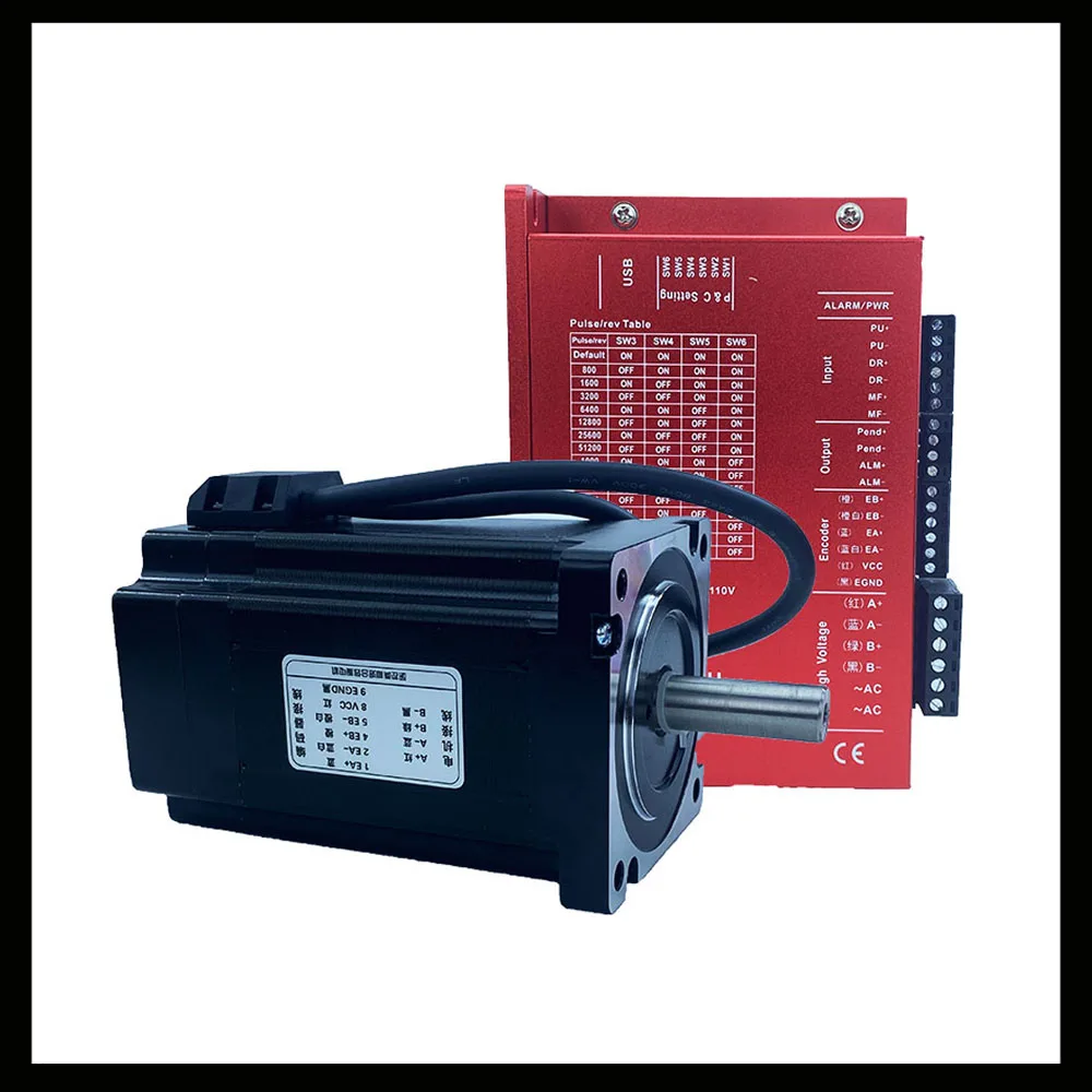 

CNC nema34 two-phase hybrid servo motor and driver YK286EC118A1+SSD2608H driver 8.2N.m motor and driver closed-loop motor