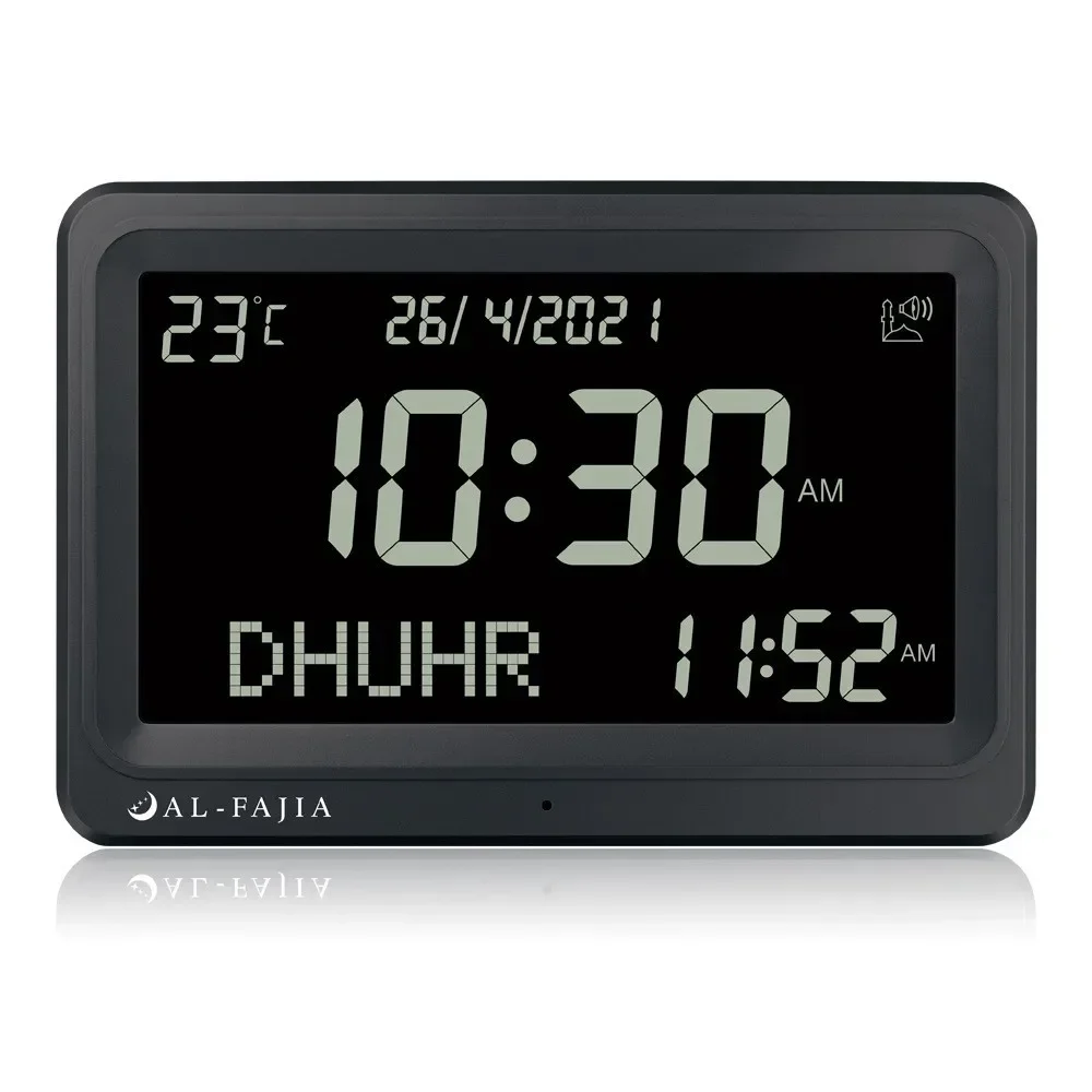 Larger LCD Screen Azan Clock 8 Athan Sounds Multi-languages Hijir Gregorian Calendars Muslim Prayer Desk Alarm Clock Gifts