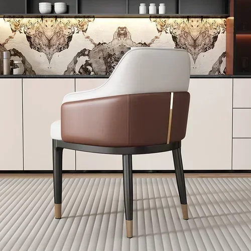 Salon Luxury Kitchen Dining Chairs Modern Relax Wedding PU Leather Dining Chairs Balcony Banquet Silla Comedor Furniture