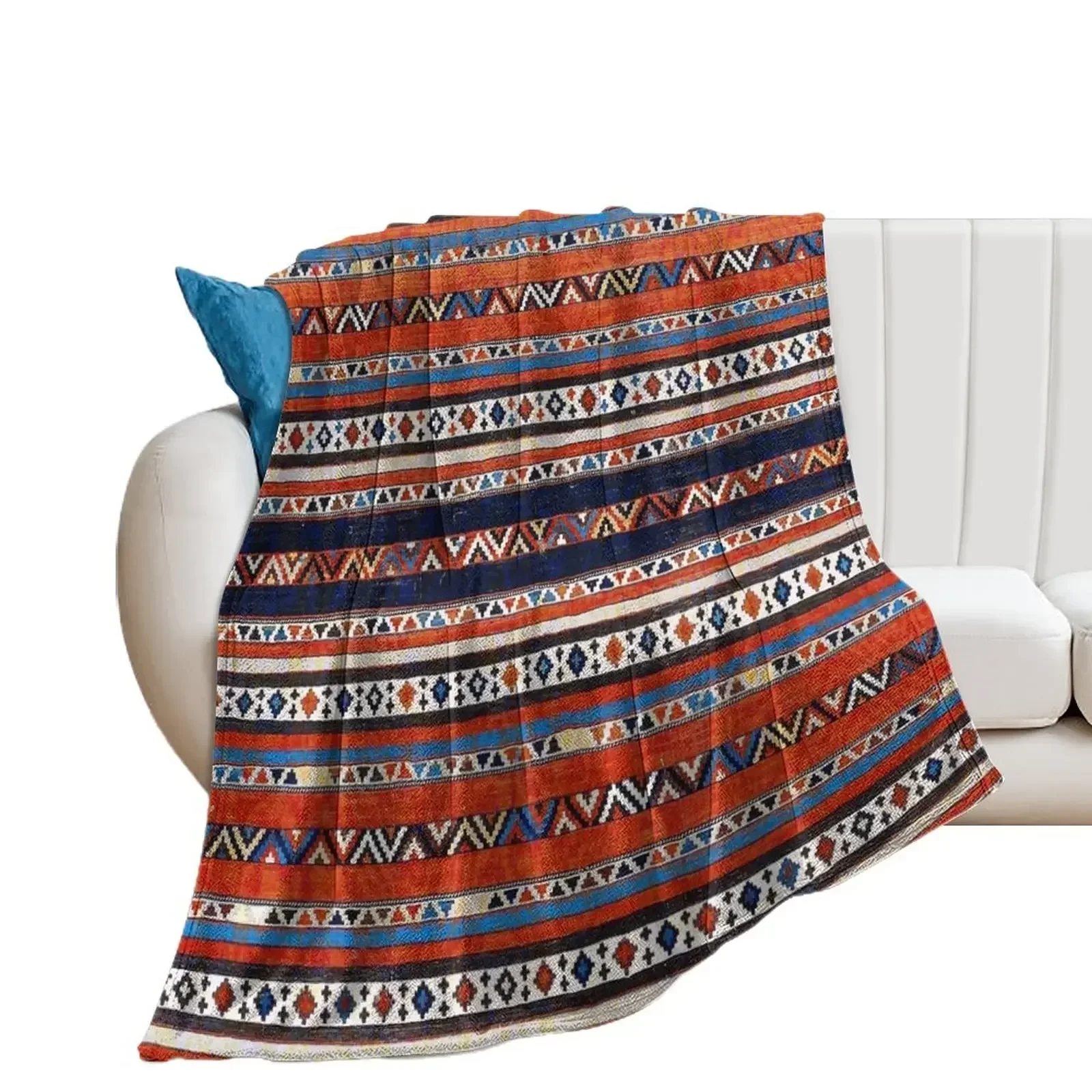 

Shirvan East Caucasus Kilim Print Throw Blanket Soft Beds Blankets For Sofas Plaid Decorative Throw Blankets