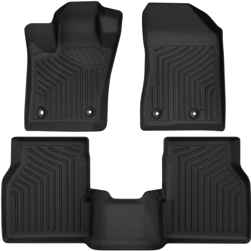 

Floor Mats Custom for 2017 2018 2019 2020 2021 2022 2023 2024 Jeep Compass All Weather TPE 1st+2nd Row United States