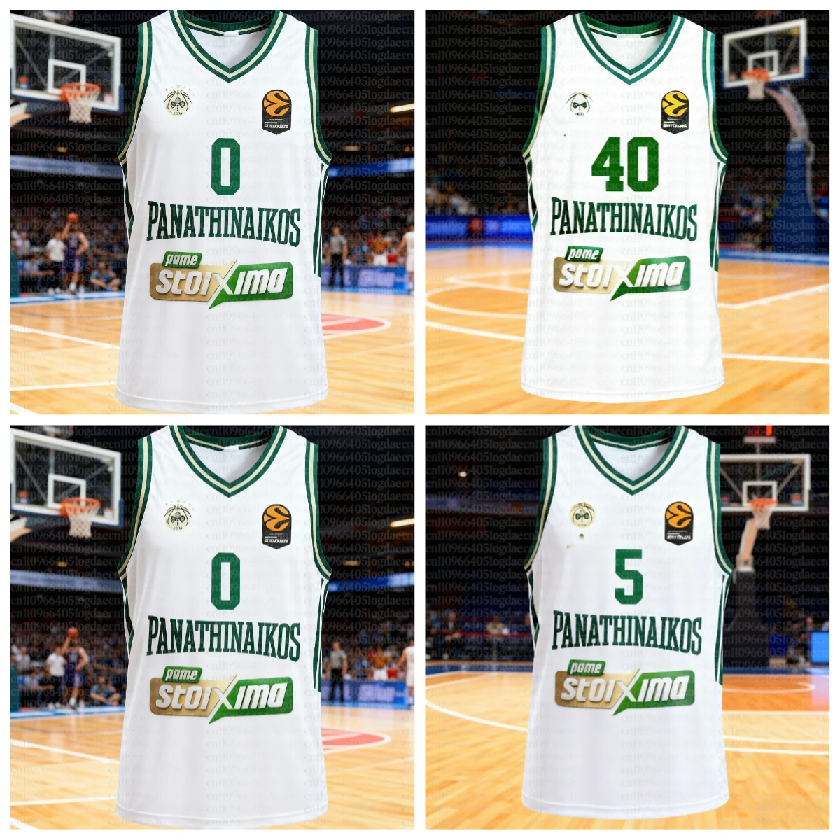 Camiseta de Baloncesto Masculina del Panathinaikos 2026, Chaleco de Secado Rápido, Estilo Europeo NUNN, para Aficionados al Deporte