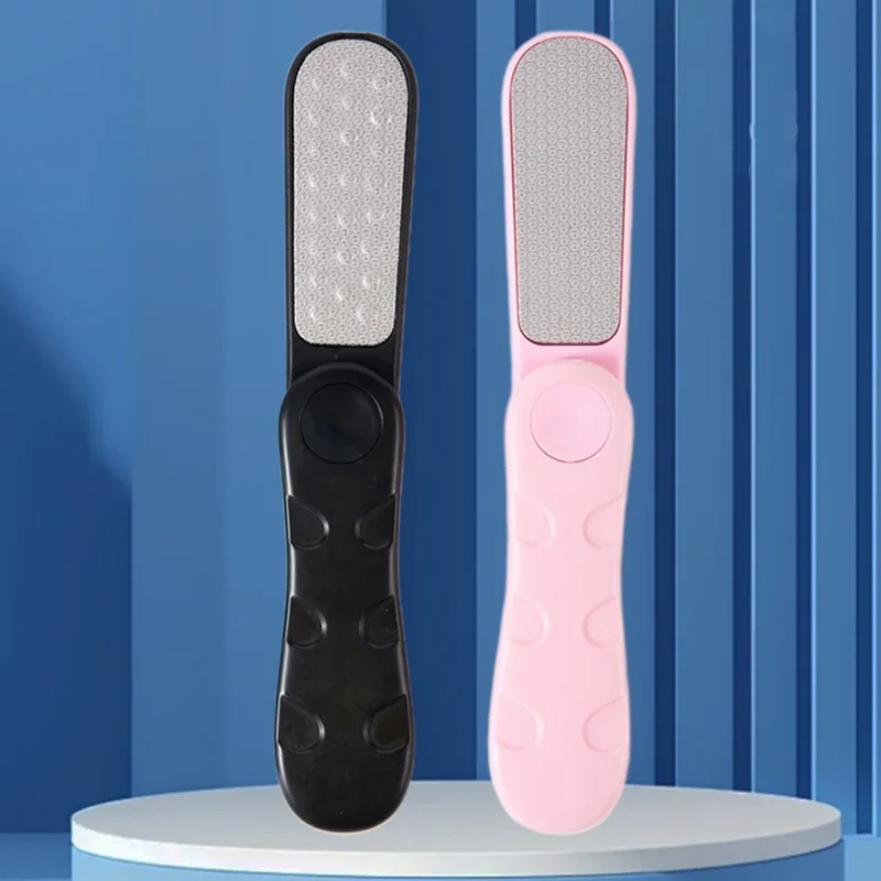 Lima per piedi professionale in acciaio inossidabile, pieghevole su due lati, per rimozione calli della pelle morta, strumenti per pedicure, grattugia esfoliante