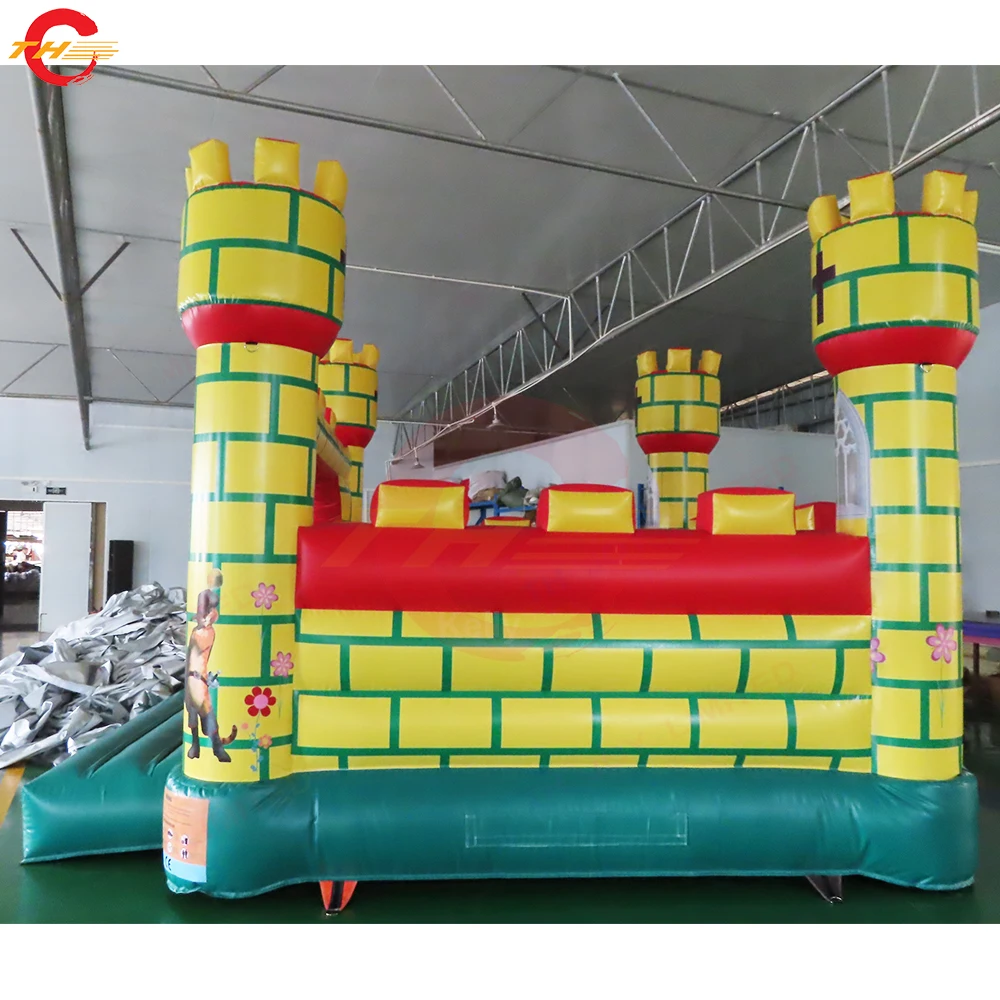 Free Door Shipping 4.5x4.5x4mH Bricks Printing Inflatable Bouncer Kids Bouncy Castle For Party Event Rental