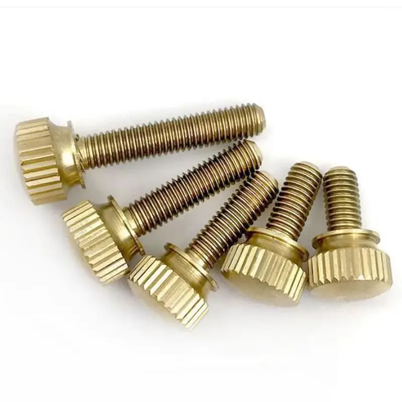 Brass Steps High Head Knurled Hand Screw Double Layer Computer Case Bolts Pure Brass M3 M4 M5 M6 M8 M10