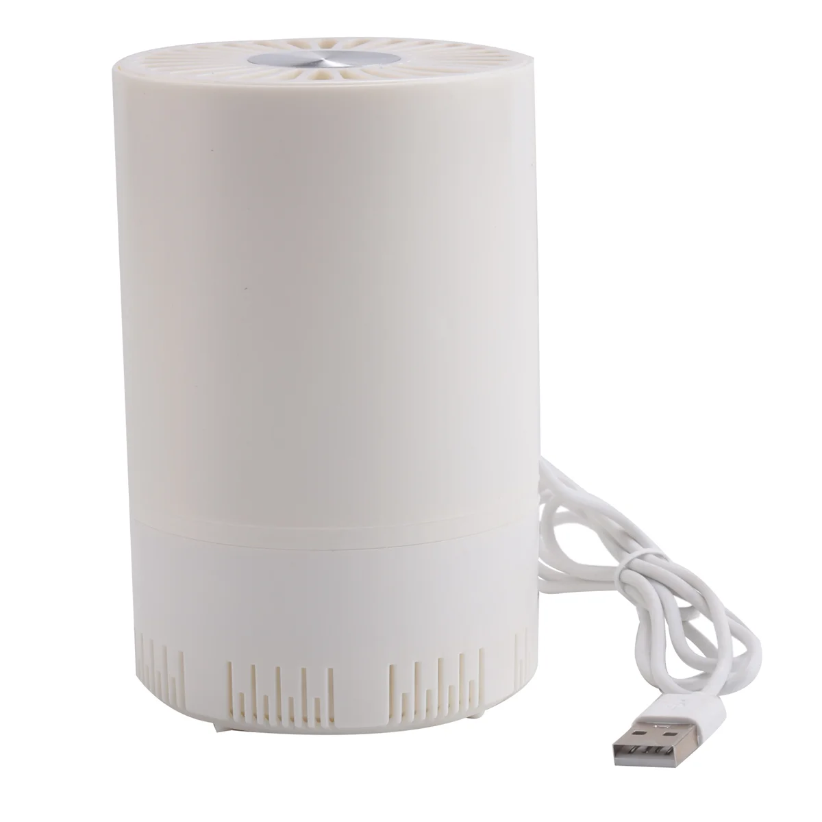 HOT 空気清浄機家庭用自動煙探知機 Hepa フィルター車の空気清浄機 USB ケーブル低ノイズナイトライト付きデスクトップホワイト