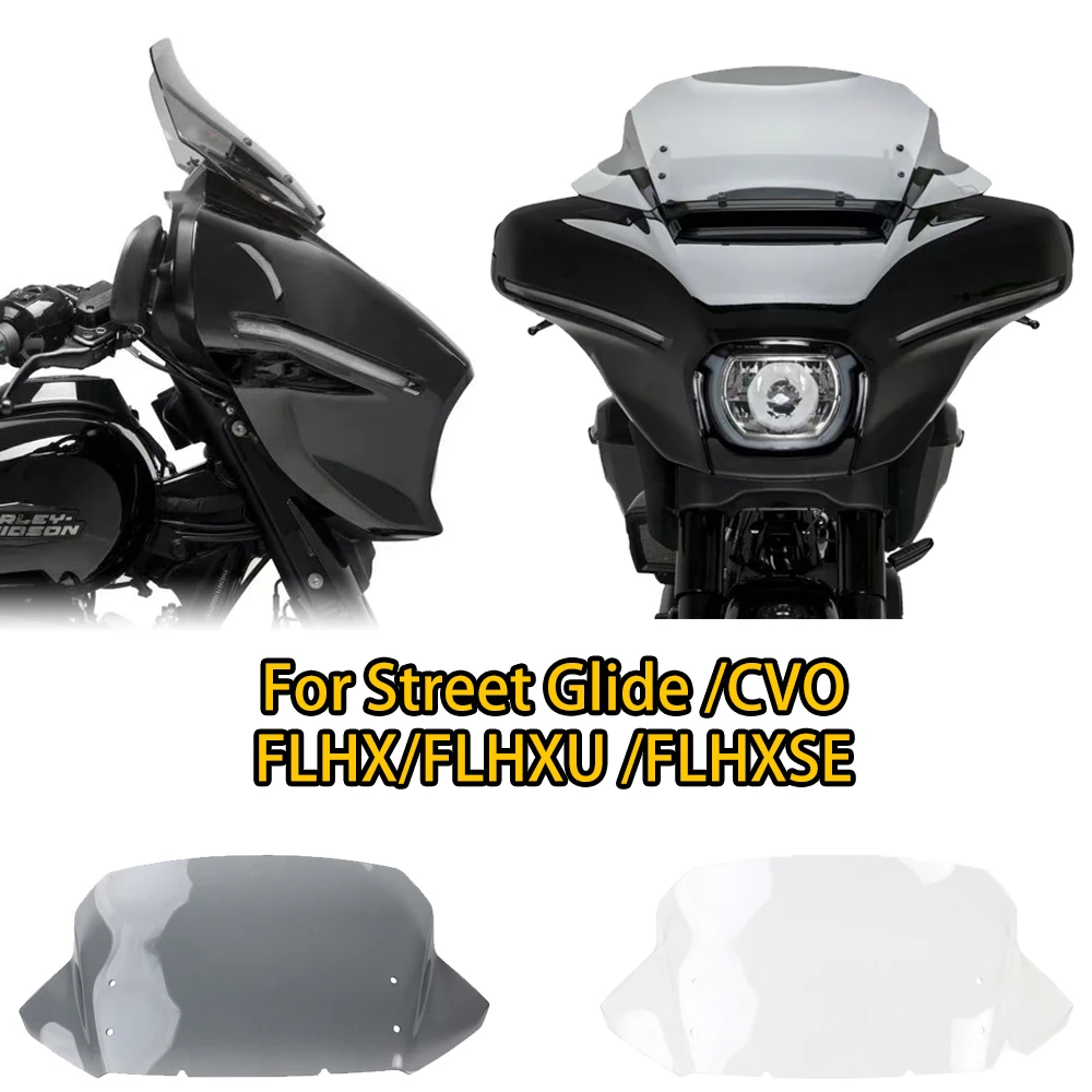 

12-дюймовый волновой ветрозащитный дефлектор для модели Harley Street Glide FLHX FLHXSE CVO 2023 2024, быстросъемное лобовое стекло
