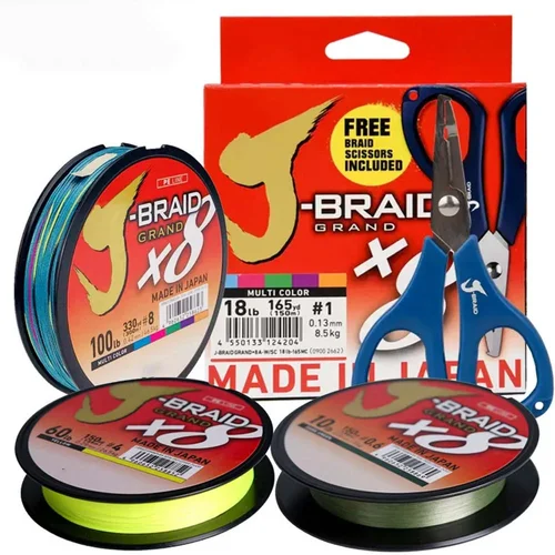 Original X8 trenzado DAIWAJ-BRAID 8 soportes hilo de pescar monofilamento japonés PE tijeras trenzadas gratis señuelo Pesca carpa 300m