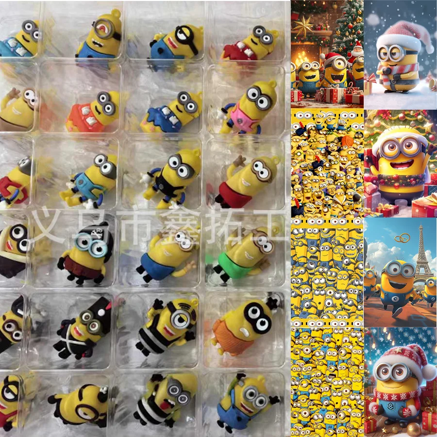 

24 DAY Minions Advent Calendar Blind Box Christmas Countdown Toys Novelty Collectible Figures Festival Gift Action Figure