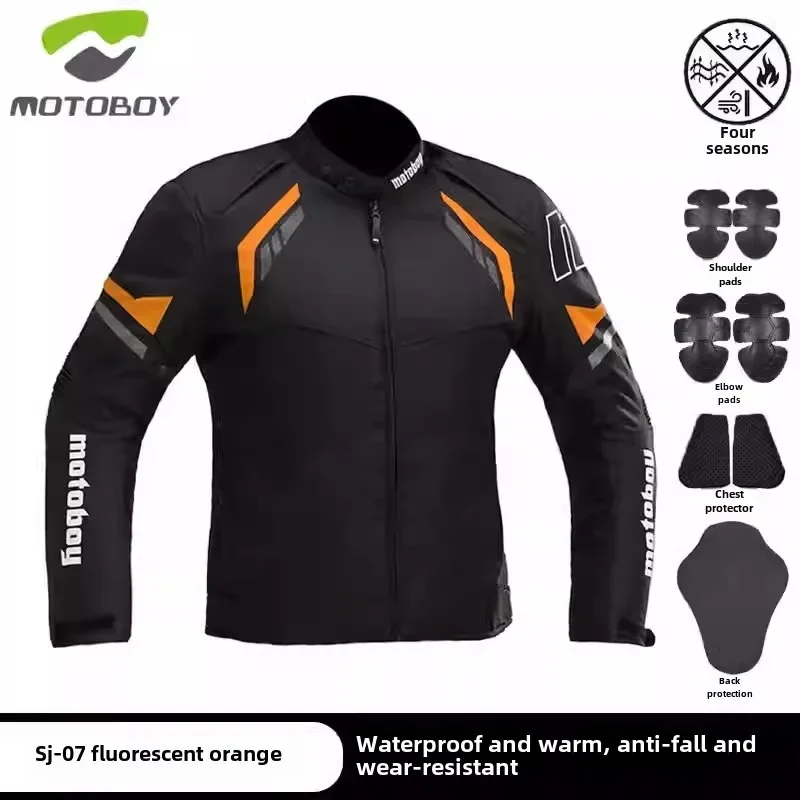 Motoboy inverno motocicleta roupas de equitação de inverno para homens à prova de vento quente lazer jaqueta e calças roupas da motocicleta