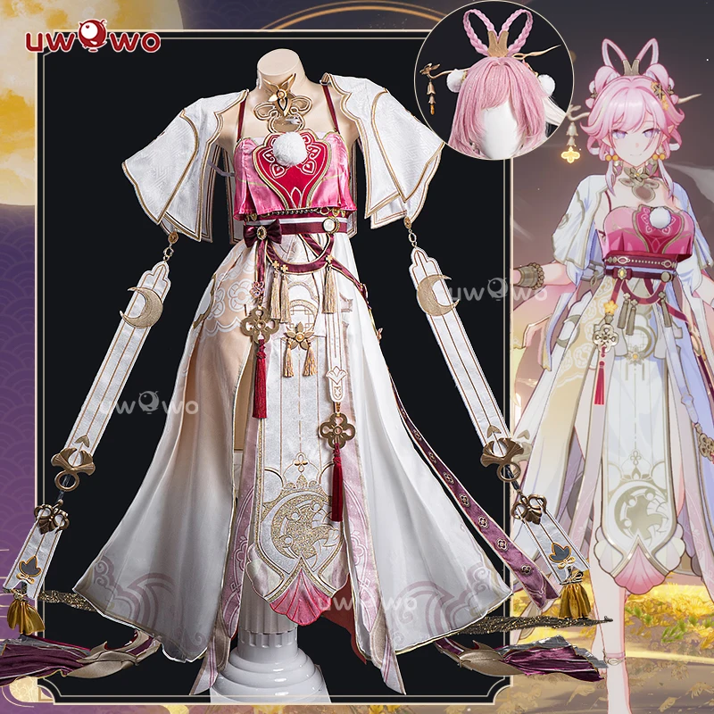 VORVERKAUF UWOWO Elysia Cosplay-Spiel Honkai Impact 3: Elysia Hi ♪   Liebeself ♡   Lunar Grace New Skin Cosplay-Kostüm Halloween-Kostüm