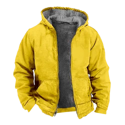 Men's Winter Jackets Coats,yellow Pattern Cotton Clothes Overcoat Patterned Casual Daily