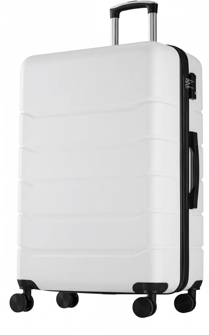 

28-дюймовая ручная кладь, чемодан из АБС-пластика с твердым корпусом и двойными вращающимися колесами, легкий дизайн с замком TSA