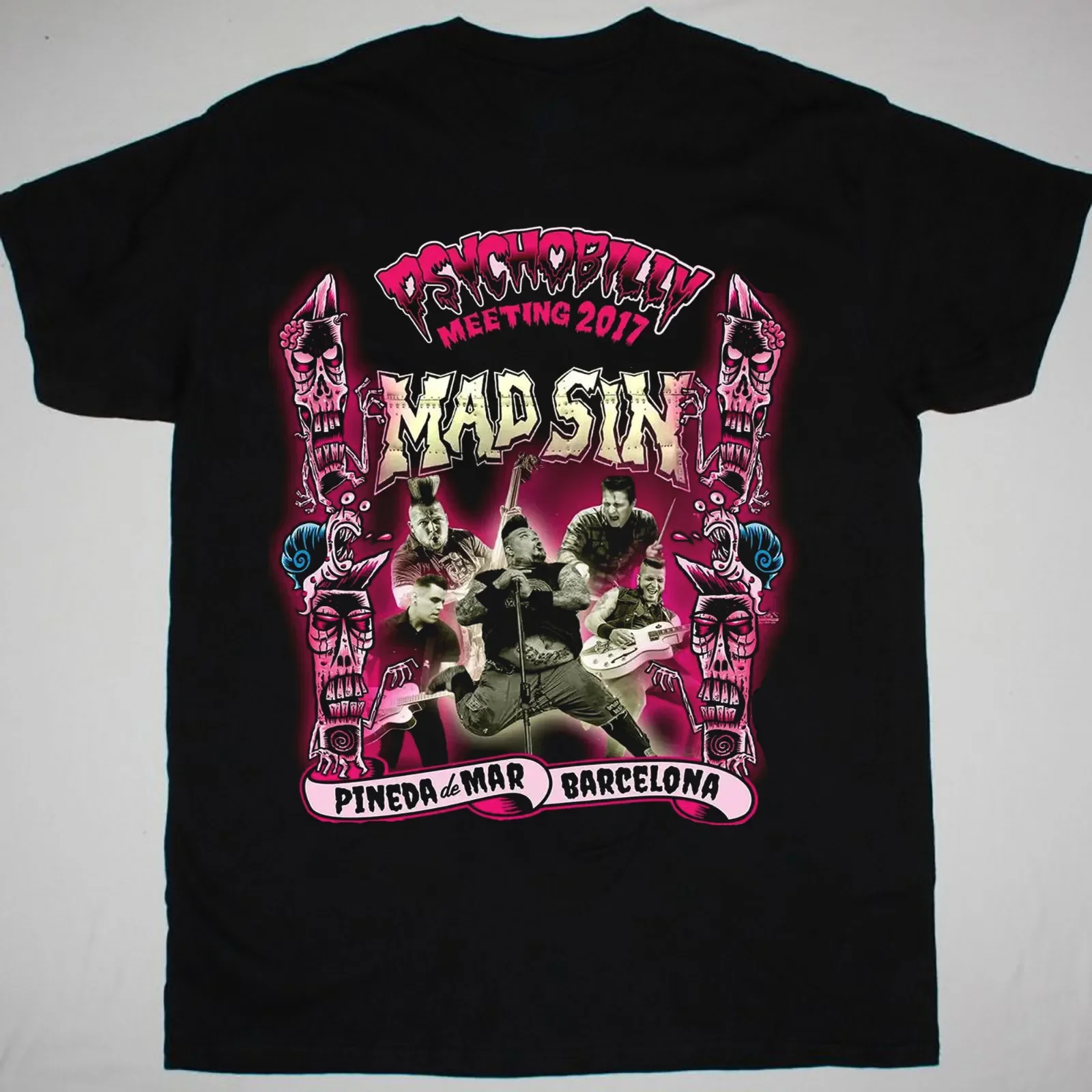 

MAD SIN Psychobilly Meeting 2017 T-Shirt Short Sleeve Black Men S to 5XL HC1506