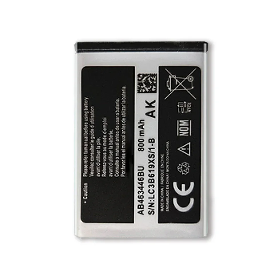 Battery For Samsung GT-C3010/C3011/C3520/E1080/E1150/E1272/SGH-E250/E900/M620/X160/X200/X210 (AB463446BU/AB553446BU/AB043446BE)