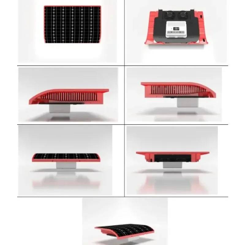 New Auto Solar Parking Conditioner Classic 24 Volt DC Rooftop Air Conditioner System For Cars Trucks RVs