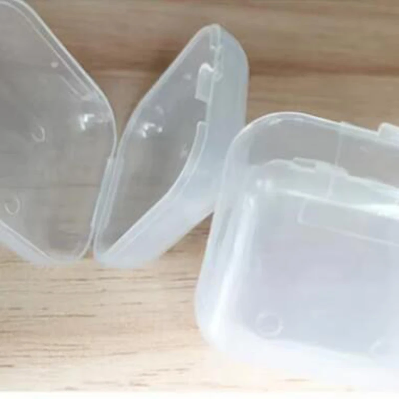 5pcs Hotting Sale Transparent Portable Plastic Case Earplugs Box for Accessories Screw Travel Mini Small Storage Boxes