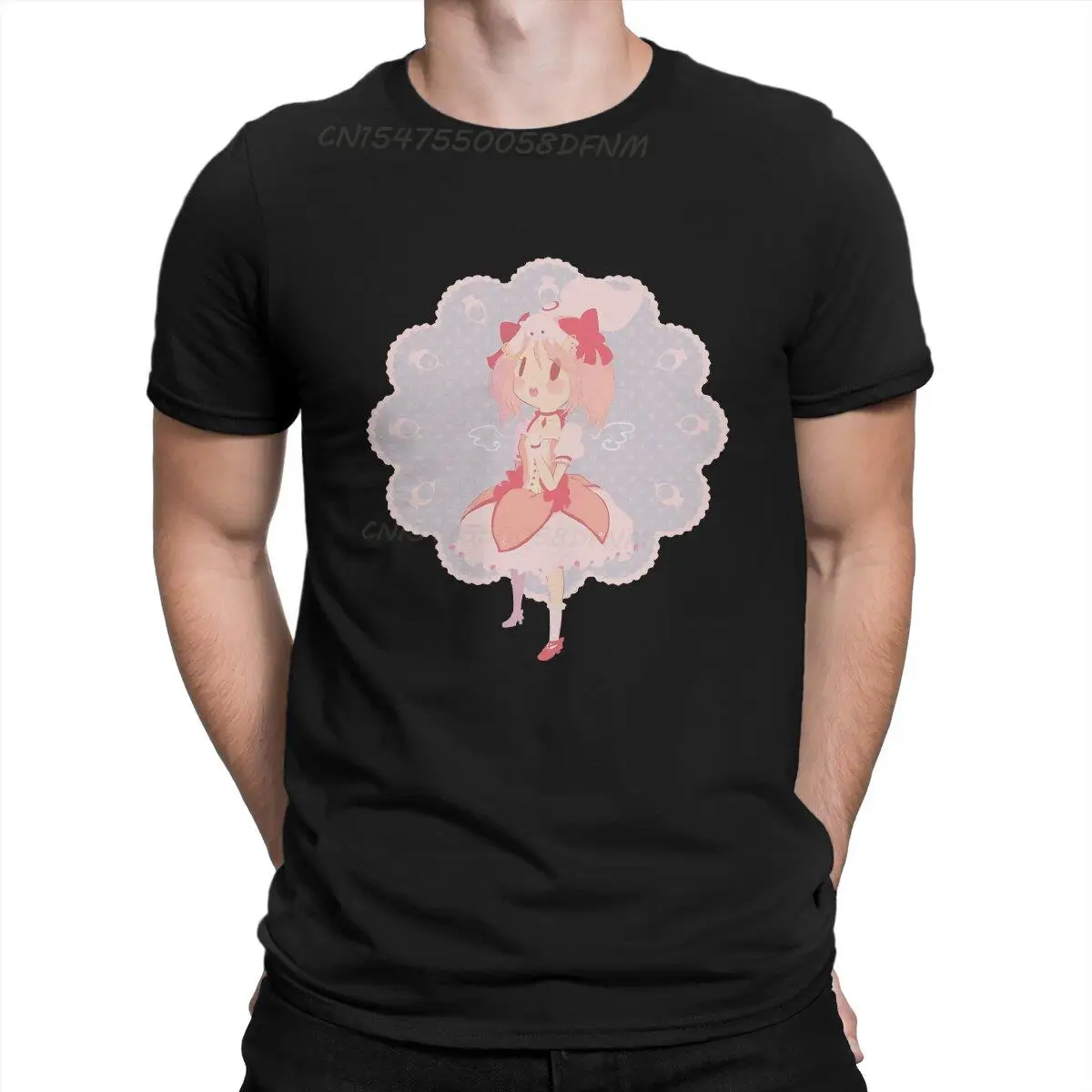 Tiny Wish Men T Shirt Puella Magi Madoka Magica Anime Summer Tops Men T Shirts Cotton T-shirts Harajuku High Quality Christmas s