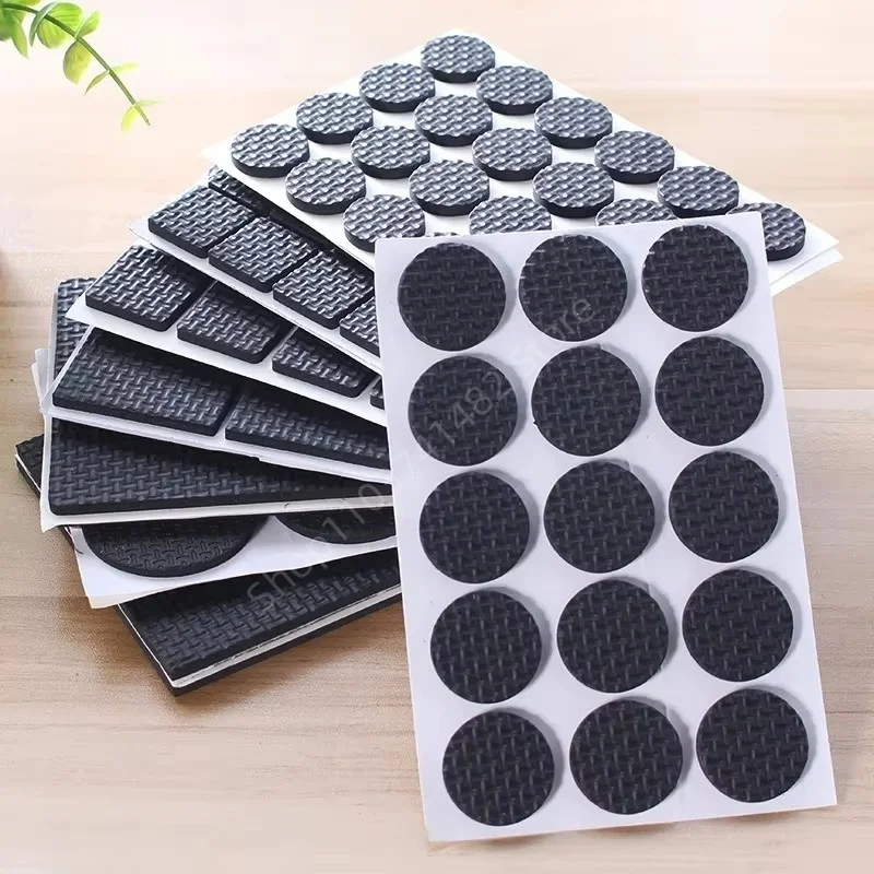 2-48Pc Self Adhesive Black Furniture Leg Feet Rug Felt Pads DIY Anti Slip Wearproof Mat Wood Floor Protectors Table Feet Pads view 3