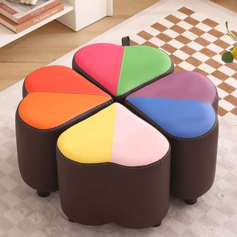 

Home Short Stools Living Room Sofa Stools Entry Shoes Changing Stool Furniture Ottomans Bench Pouf Vanity Stool Solid Wood Ins