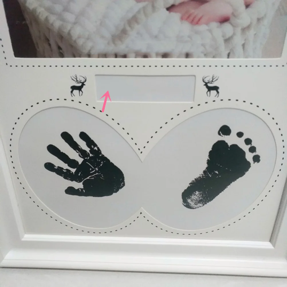 Cadre Photo classique en PVC blanc pour bébé, empreinte de main pour nouveau-né, cadeau pour réception-cadeau pour bébé, décoration de pépinière, cadre Photo pour nouveau-né