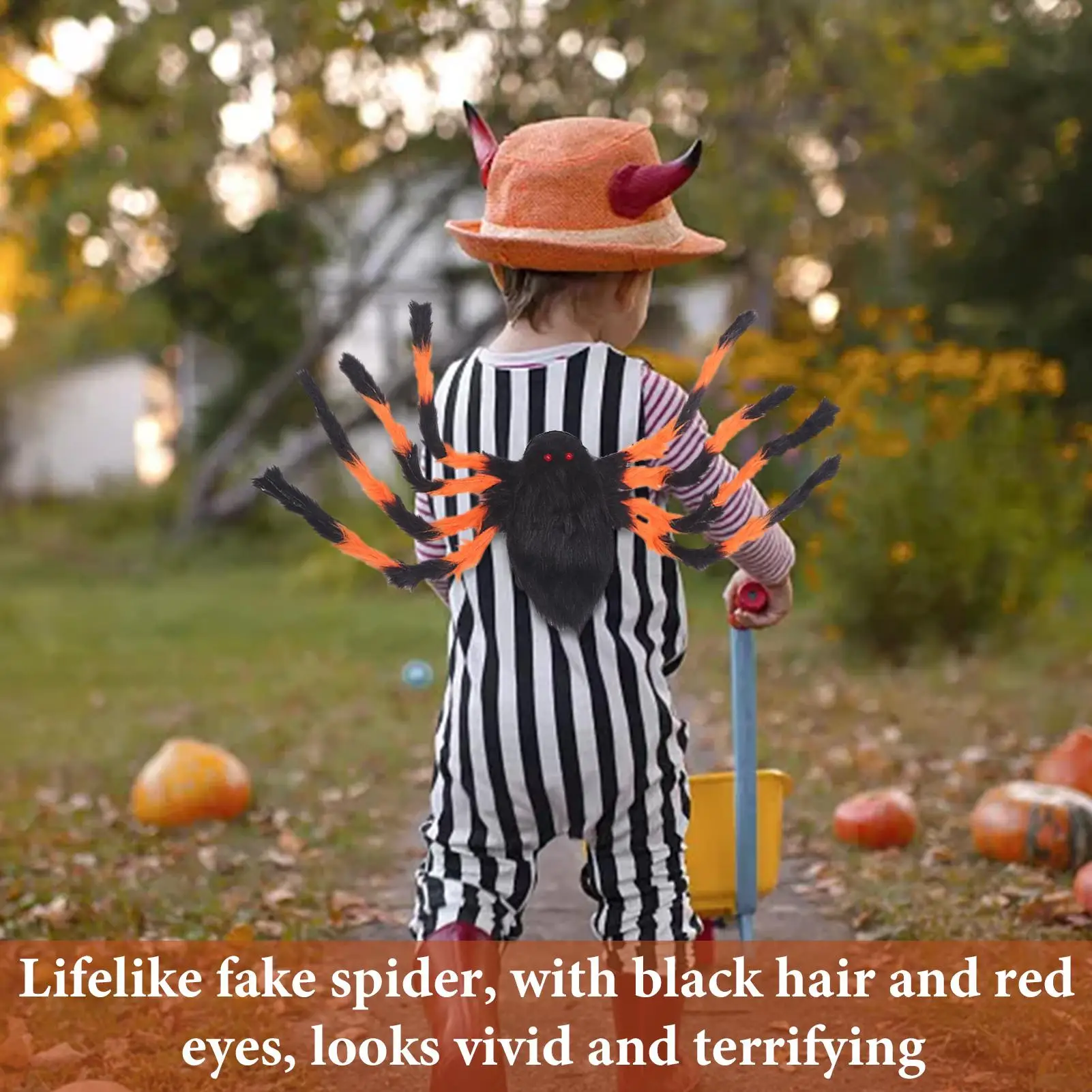 Plecak Pająk Halloween Rekwizyt Cosplay Pająka Realistyczny Pluszowy Plecak na Cukierki Halloween Dzieci Kobiety Mężczyźni Maskarada