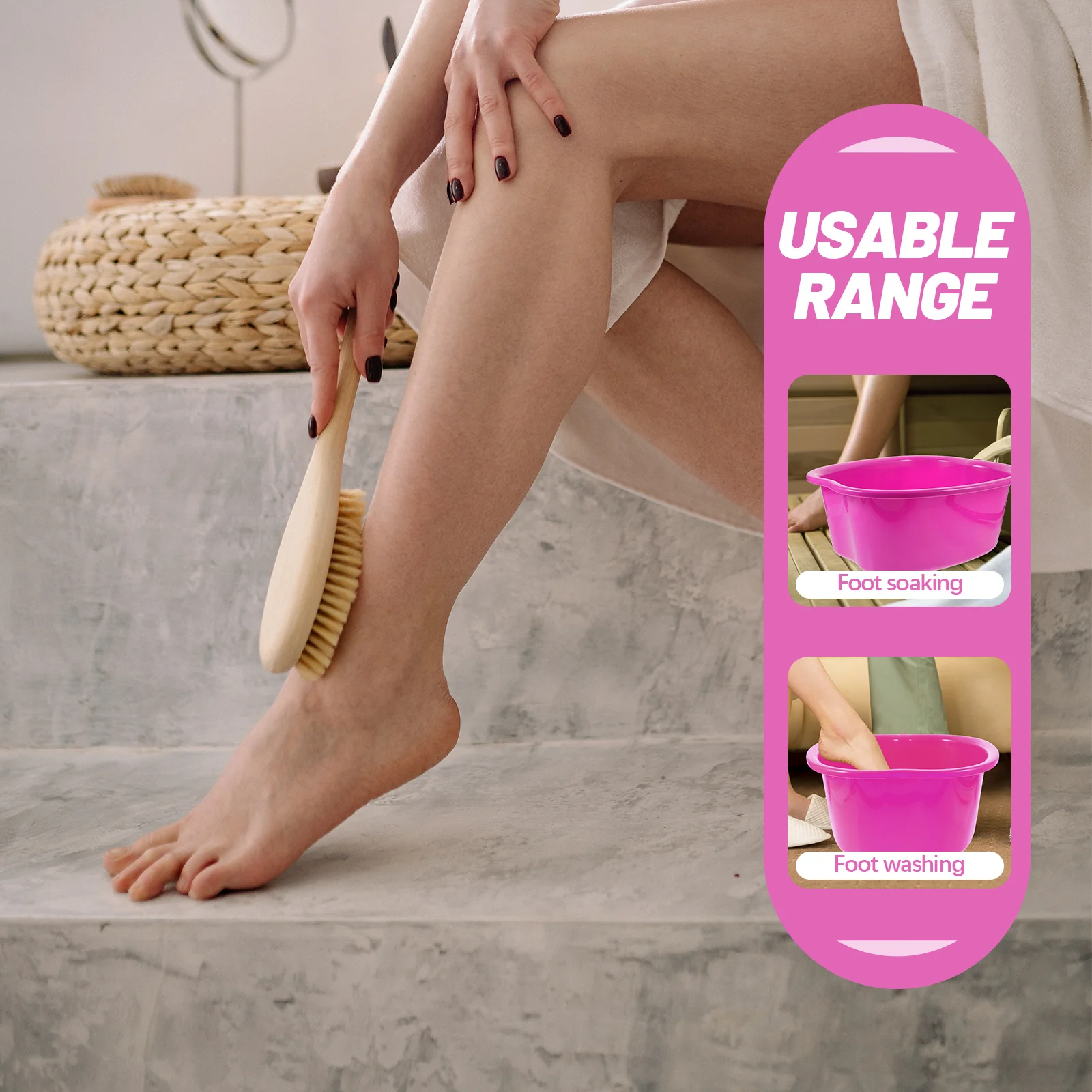 

Massage Bath Bucket Convex Point Design Relieves Fatigue For Home Foot Soaking Pedicure Basin Tub Foot Bath Basin