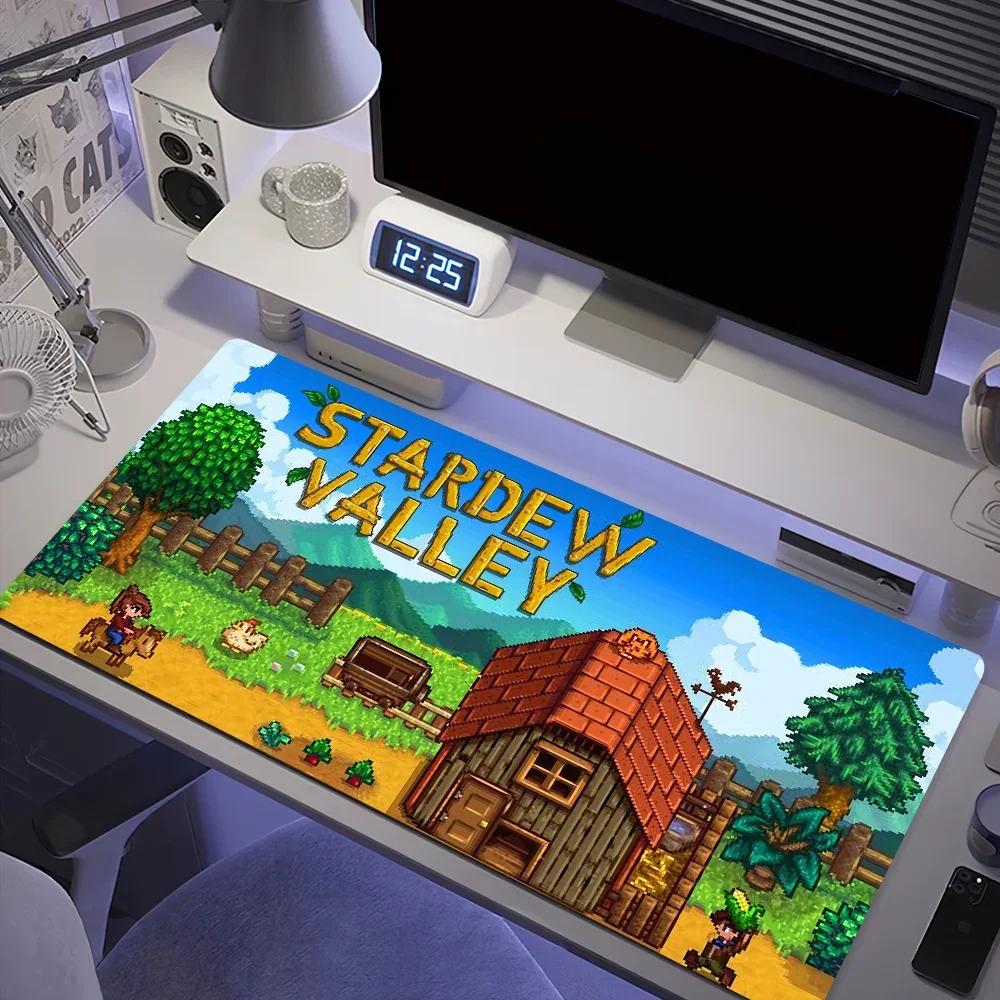 لوحة ماوس Game Stardew Valley حصيرة مكتبية كبيرة غير قابلة للانزلاق ومضادة للمرى لوحة مفاتيح مريحة للمكتب والمطاط والكمبيوتر المنزلي مخصصة