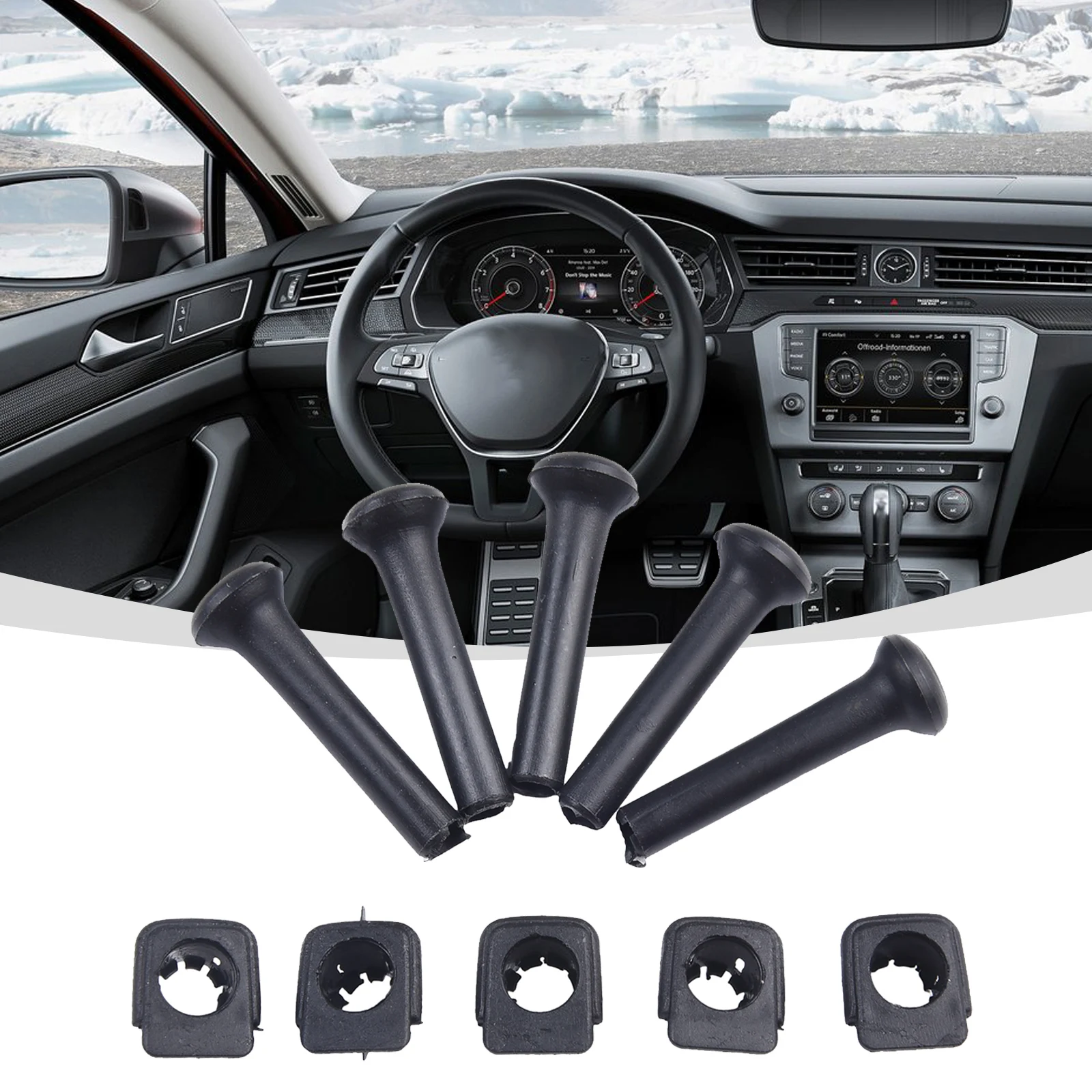 0 0 00 5 Sets Car Door Safety Lock Button Base Locking Knob For Golf Mk2 Mk3 191837187 Door Safety Lock Button Base Locking Knob