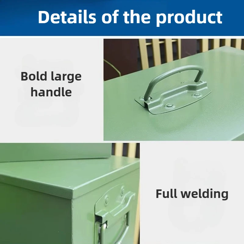 Hardware Toolbox Household Multifunctional Storage Case Car Portable Electrician Stainless Steel Tools Organizer Turnover Box