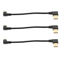 3pcs Micro Cable Right Angle 90 Degree Usb To Micro Usb Fast Charging Data Sync Adapter For Short Distance On-The-Go Use Smart