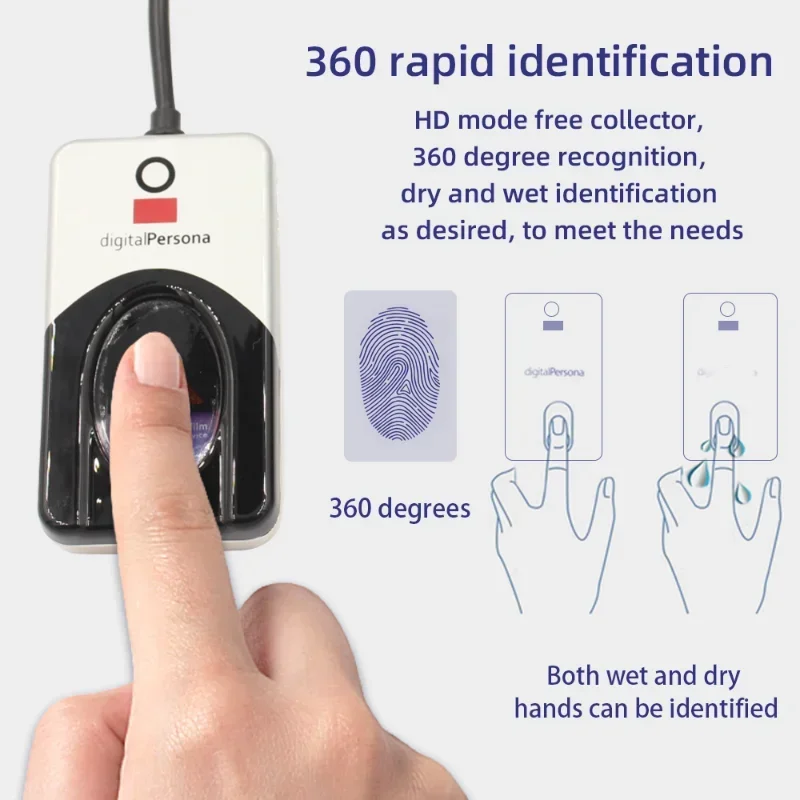 URU4500 Digital Personal USB Biometric Scanner Finger Reader Free SDK Optical Fingerprint Sensor Digital Persona U.are.U 4500