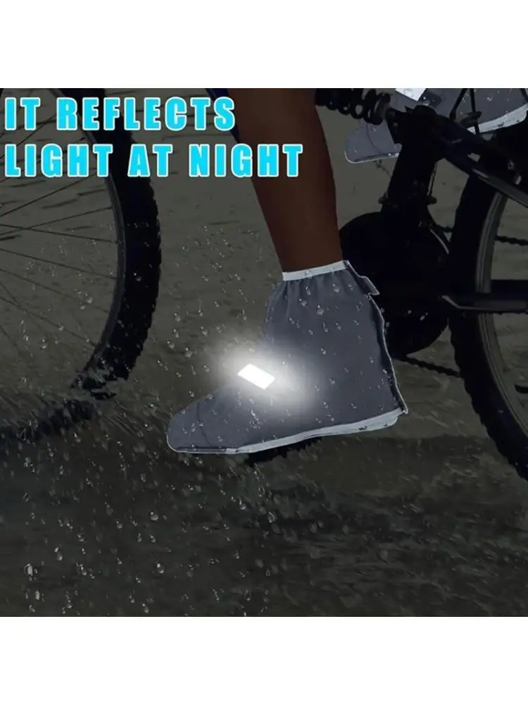  Waterproofs Shoe Covers Reusable Nonslip Rain Boot Shoe Covers Folding Overshoes for Cycling Fishing Washing Enduring